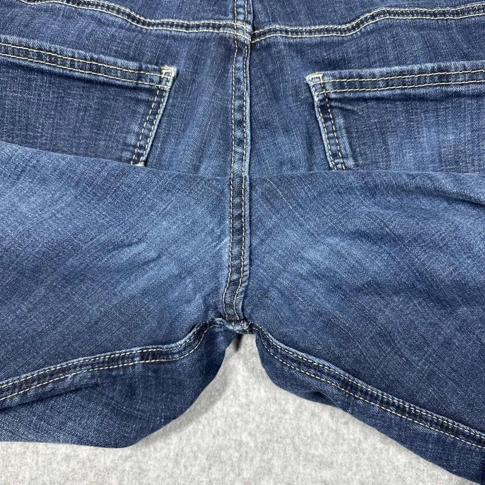 BKE Nolan Straight Leg Men's 36x34 Jeans Stretch Dark Wash Whiskered Fade